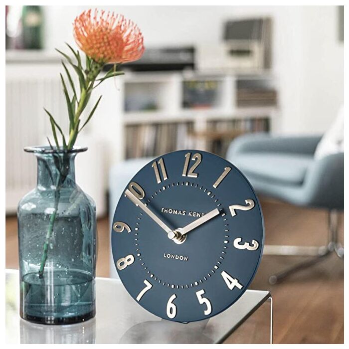 Thomas Kent - Mulberry Midnight Blue Mantel Clock